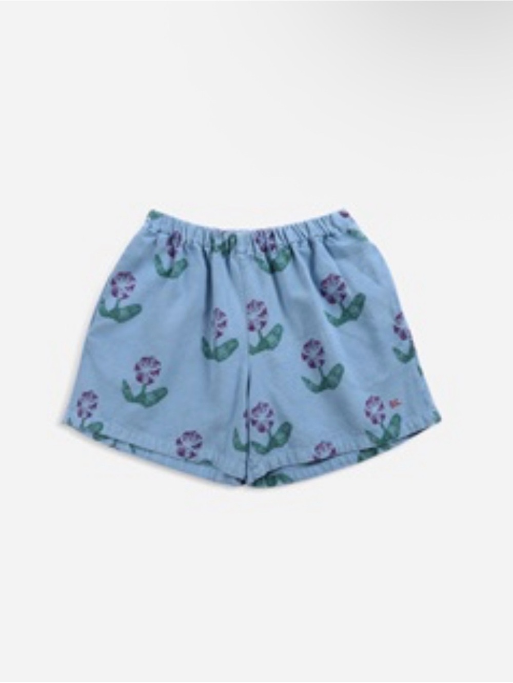 Bobo Choses Blue Floral Pull-On Shorts
